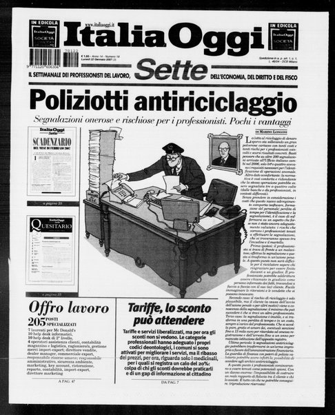 Italia oggi : quotidiano di economia finanza e politica